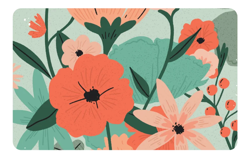 Orange Floral