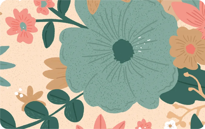 Peach Floral