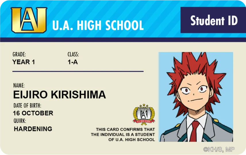Student ID - Eijiro Kirishima