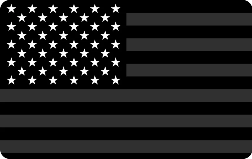 USA Flag Black