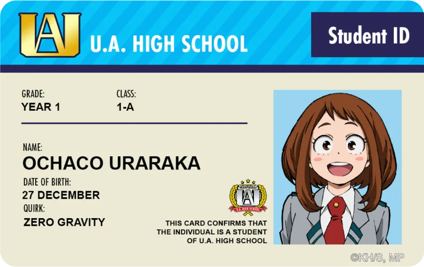 Student ID - Ochaco Uraraka