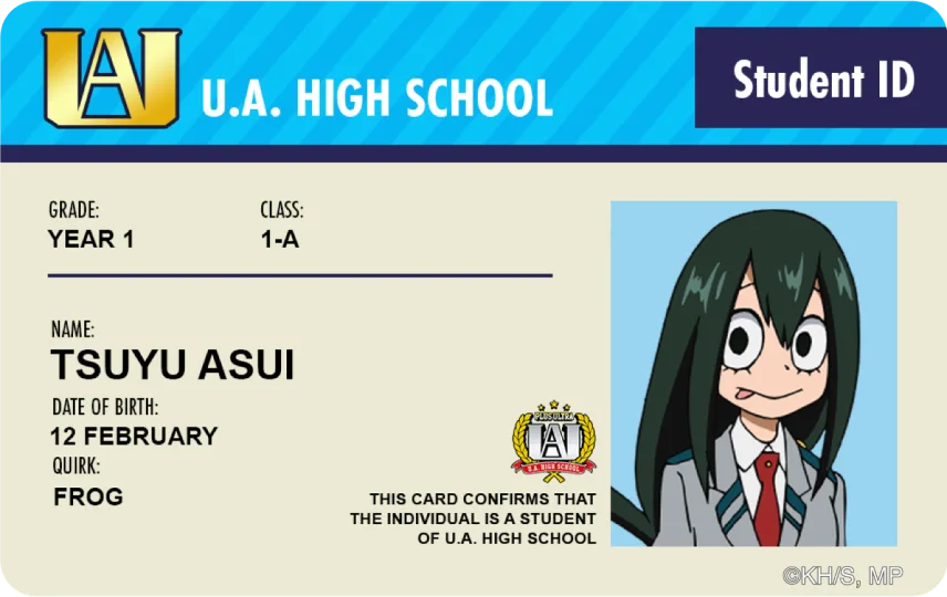Student ID - Tsuyu Asui