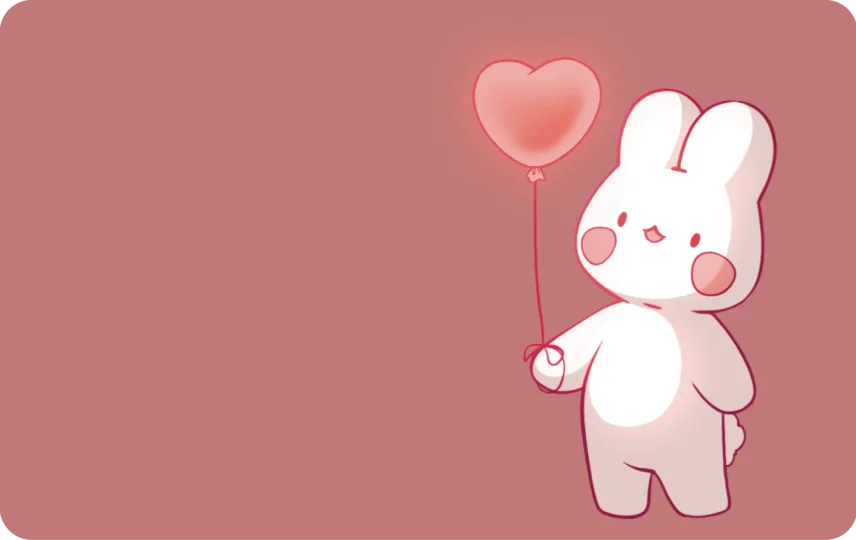 Heart Balloon Bunny