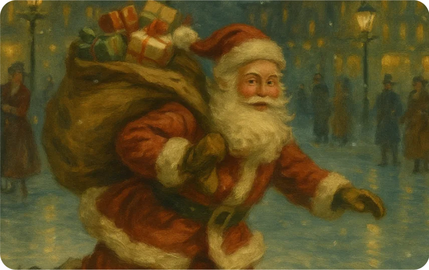 Skating Santa