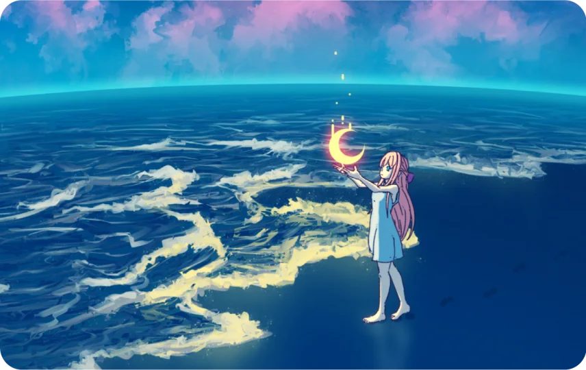 Catching the moon
