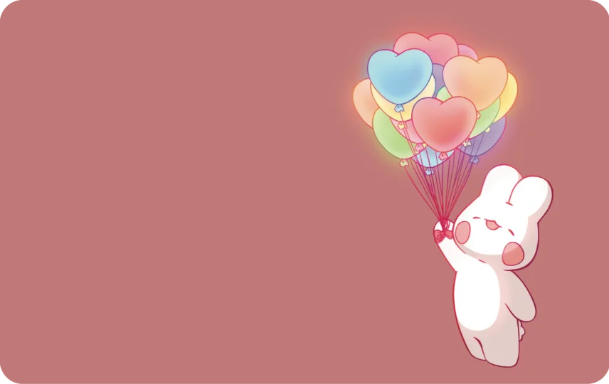 Rainbow Balloon Bunny