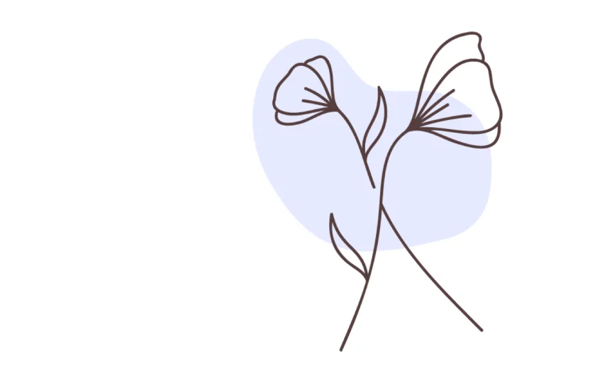 Leaf Doodle Blue