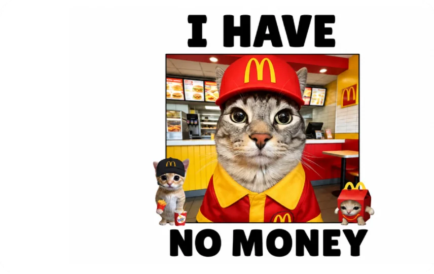 I have no money kitty
