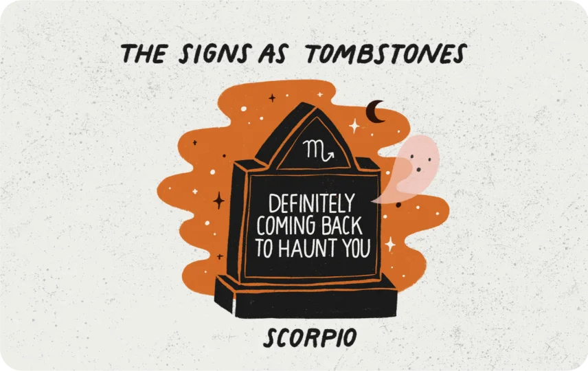 Scorpio as a Tombstone